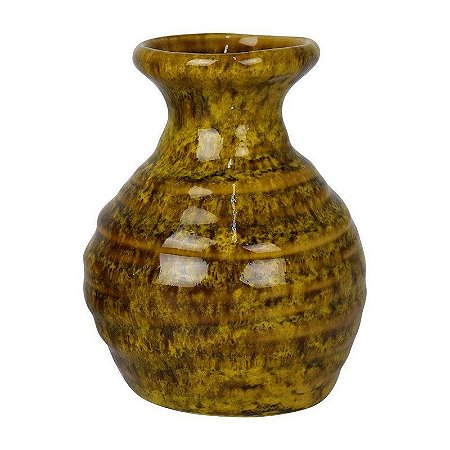 VASO DECORATIVO MAKARI AMARELO EM CERAMICA