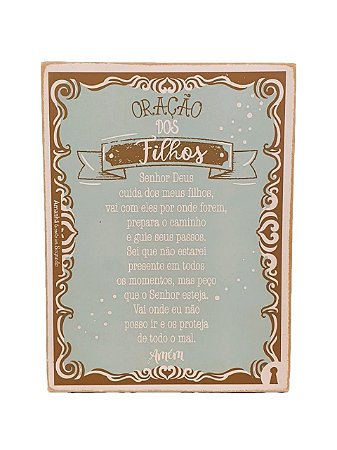 Box Oracao filhos 15x20