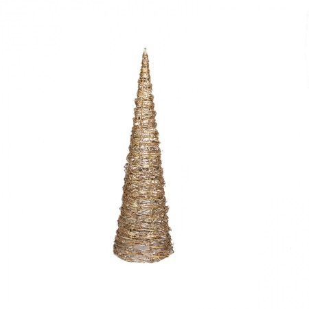 Arvore Decorativa Prata e Dourado Com Iluminaçao 60cm