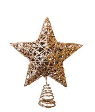Estrela Ponteira de Arvore Dourada 30 cm