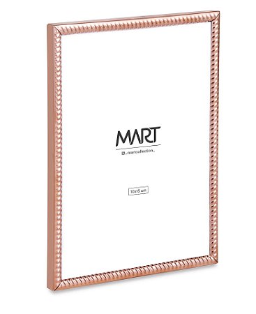 PORTA-RETRATO ROSE GOLD EM METAL - 10X15cm