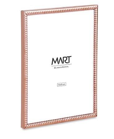 PORTA-RETRATO ROSE GOLD EM METAL - 10X15cm