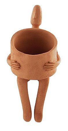 CACHEPOT HOMEM TERRACOTA EM POLIRESINA