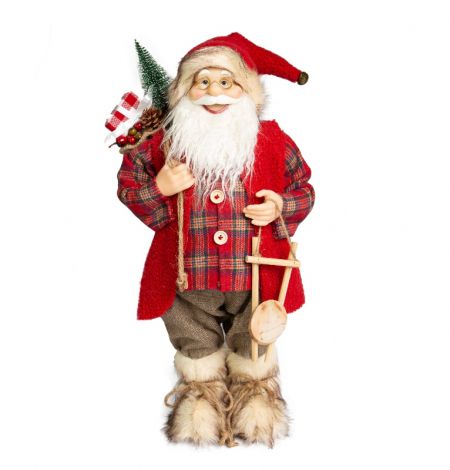 Papai Noel em Pe Lenhador - 60cm