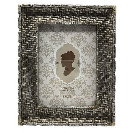 PORTA RETRATO DE RESINA PRATA 13x18cm