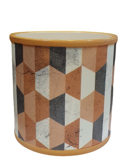 Cachepot Decorativo Geometrico em Ceramica M