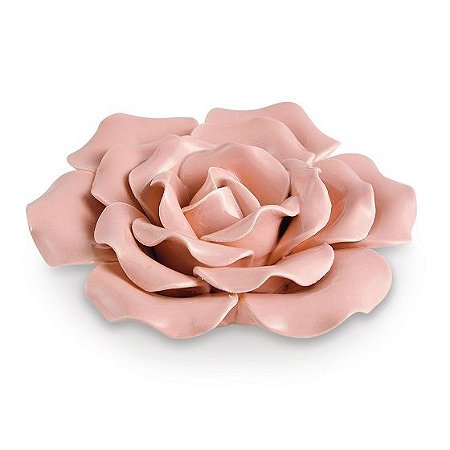 FLOR ROSA EM CERAMICA