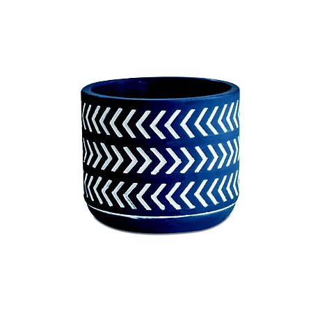 CACHEPOT AZUL EM CIMENTO