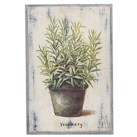 QUADRO DE MADEIRA VASO COM PLANTAS