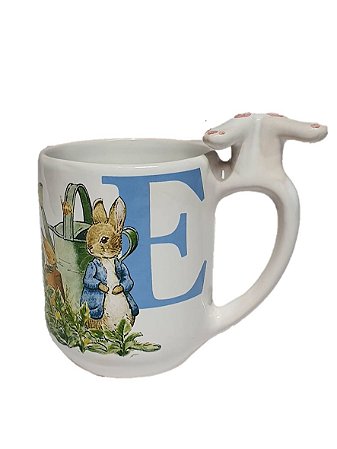 Caneca de Pascoa Peter Rabbit Letra E