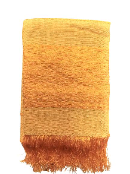 Manta Decorativa para sofa de Seda Amarela