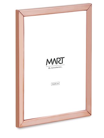 PORTA-RETRATO ROSE GOLD EM METAL - 10X15cm