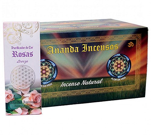 Ananda Incensos - Purificador do lar Rosas