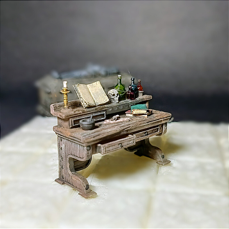 Miniatura Mesa de Alquimia Medieval