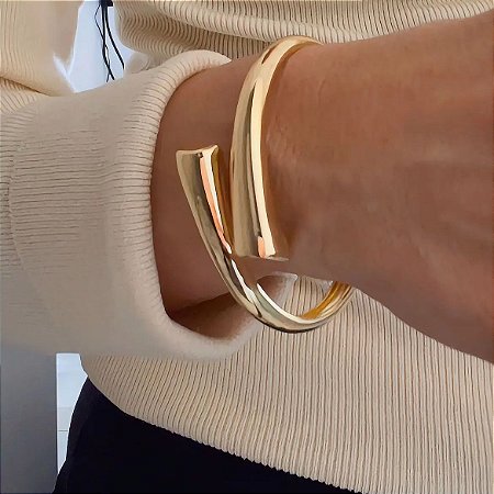 Bracelete 2 Fios Finesse Banhado a Ouro 18k