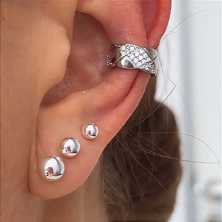 Piercing com Detalhes Lily Ródio Branco