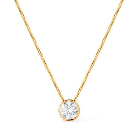 Colar Feminino Ponto de Luz Banhado a Ouro