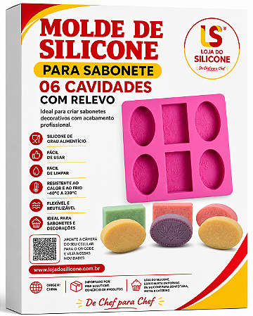 MOLDE DE SILICONE MULT FUNÇÃO SABONETE E SOBREMESA