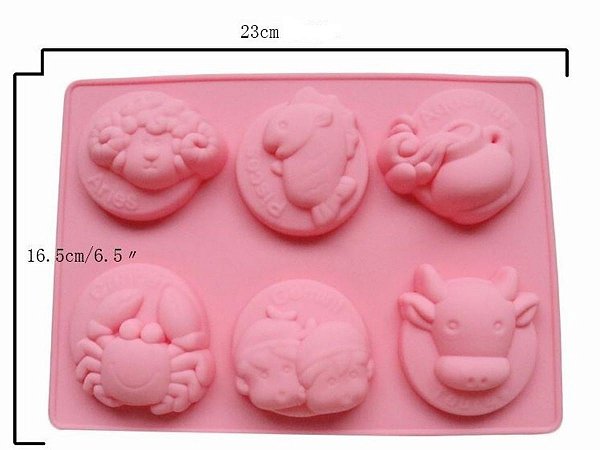 MOLDE DE SILICONE SIGNOS DO ZODÍACO PARA SABONETE