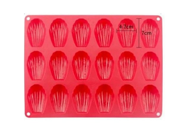 FORMA DE SILICONE PARA MADELEINE 18 CAVIDADES