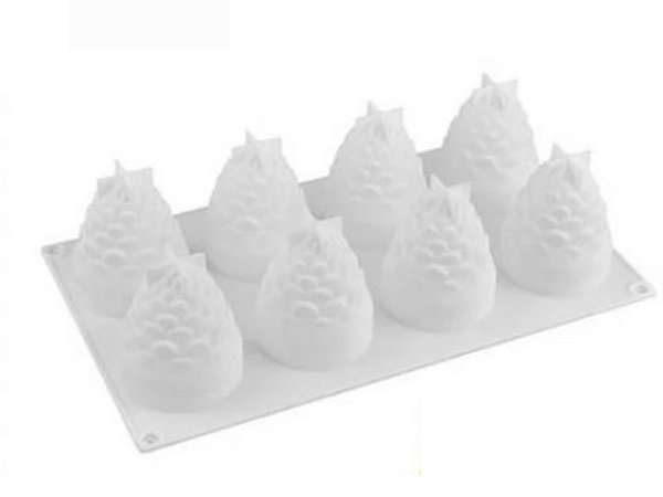 MOLDE DE SILICONE MODELO ABACAXI PARA DOCES E SOBREMESAS