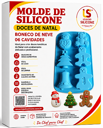 MOLDE DE SILICONE PARA DOCES DE NATAL