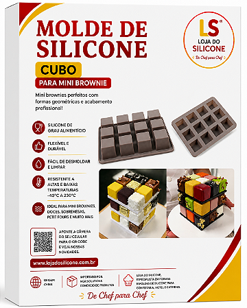 MOLDE DE SILICONE CUBOS 12 CAVIDADES