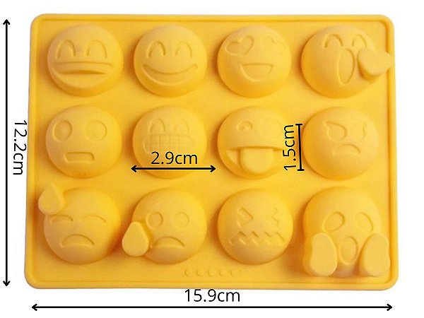 MOLDE DE SILICONE EMOJI PARA CHOCOLATE E DOCES
