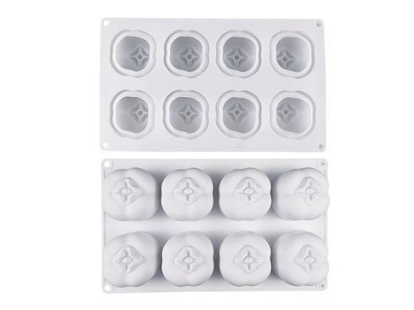 MOLDE DE SILICONE CAQUI PARA SOBREMESAS E DOCES
