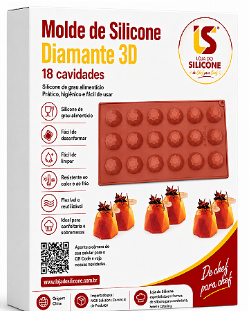 MOLDE DE SILICONE DIAMANTE 18 CAVIDADES