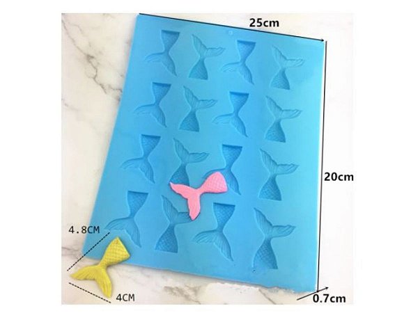 MOLDE DE SILICONE CAUDA DE SEREIA PARA ACABAMENTO