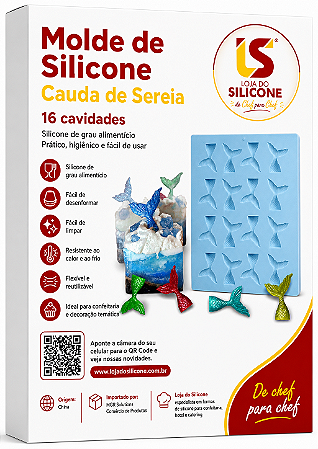 MOLDE DE SILICONE CAUDA DE SEREIA PARA ACABAMENTO