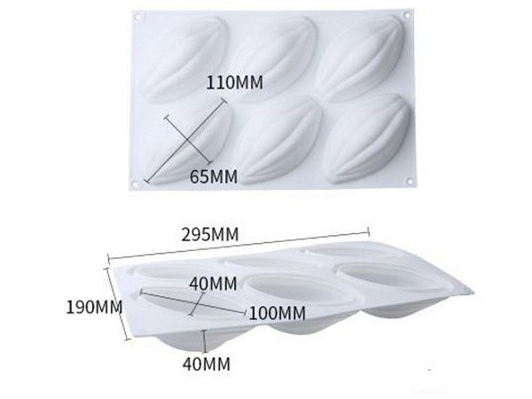 MOLDE DE SILICONE CACAU PARA DOCES E SOBREMESAS