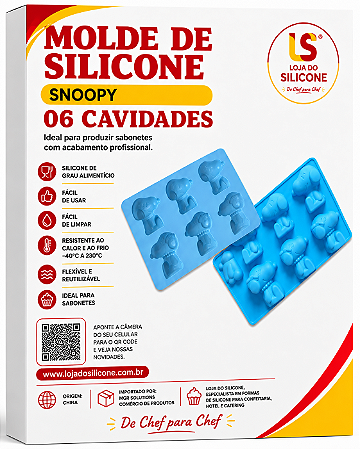 MOLDE DE SILICONE SNOOPY PARA CHOCOLATE