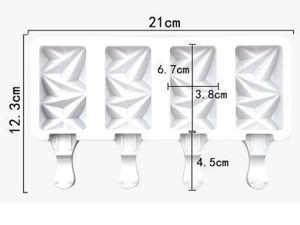 MOLDE DE SILICONE MODELO PICOLÉ 3D PARA MOUSSE