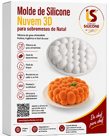 MOLDE DE SILICONE BOLINHAS 3D PARA SOBREMESAS