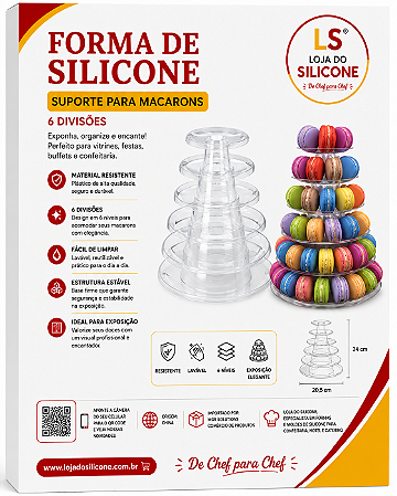 SUPORTE PARA MACARONS 6 DIVISÕES