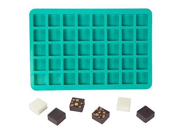 MOLDE DE SILICONE CUBOS PARA BROWNIE OU MINI PÂTISSERIE