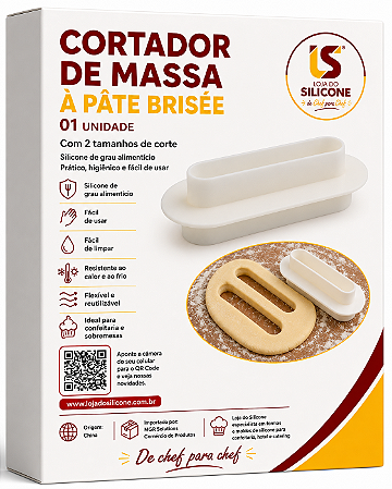 CORTADOR PARA MASSA BRISÉE 2 TAMANHOS DE CORTE PROMOÇÃO