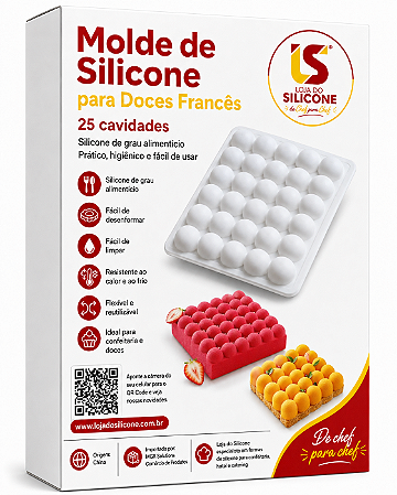 FORMA DE SILICONE BOLINHA PARA SOBREMESAS