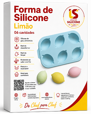 MOLDE DE SILICONE LIMÃO 6 CAVIDADES 3D