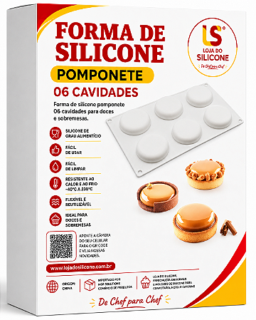 MOLDE DE SILICONE ECLIPSE 3D PARA DOCES E SOBREMESAS