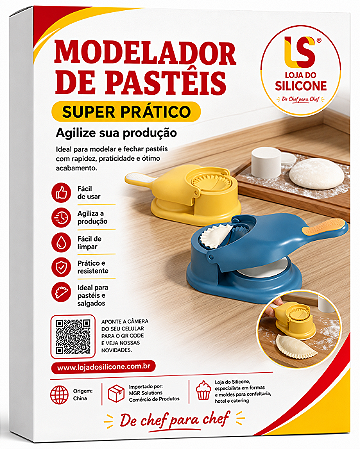 MODELADOR DE PASTÉIS DOIS EM UM SUPER PRÁTICO