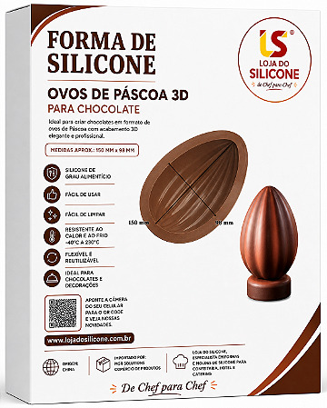 FORMA DE SILICONE PARA OVOS DE PÁSCOA MODELO 5