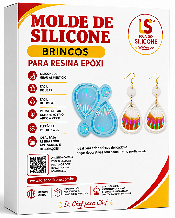 MOLDE DE SILICONE BRINCOS PARA RESINA MODELO 2