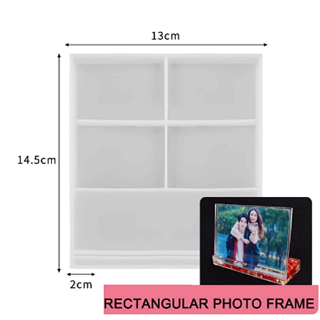MOLDE DE SILICONE RETANGULAR PORTA RETRATO PARA RESINA EPÓXI