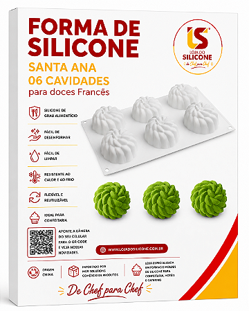 MOLDE DE SILICONE SANTA ANA FLOR PARA MOUSSES E SOBREMESAS