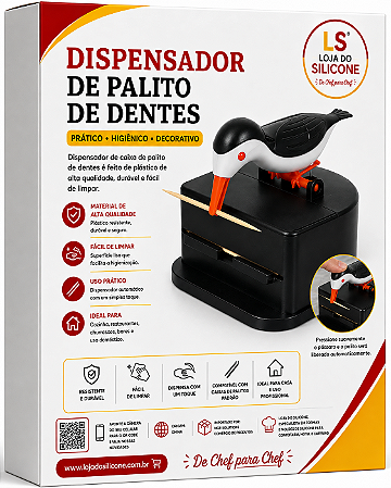 SUPORTE PARA PALITO DE DENTE PALITEIRO PÁSSARO