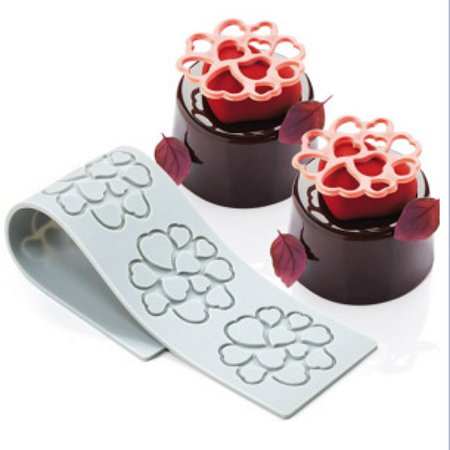 MOLDE DE SILICONE ARABESCO PARA CHOCOLATE RENDA OU TUILE M1