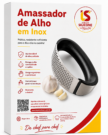 AMASSADOR TRITURADOR DE ALHO MANUAL
